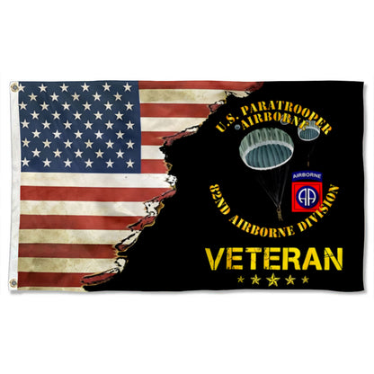 82nd Airborne Division Veteran flag 3x5ft banner man cave