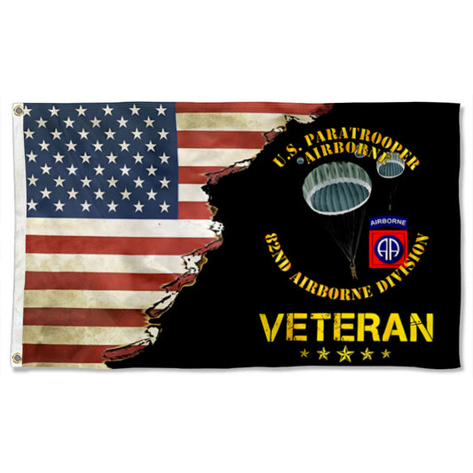 82nd Airborne Division Veteran flag 3x5ft banner man cave