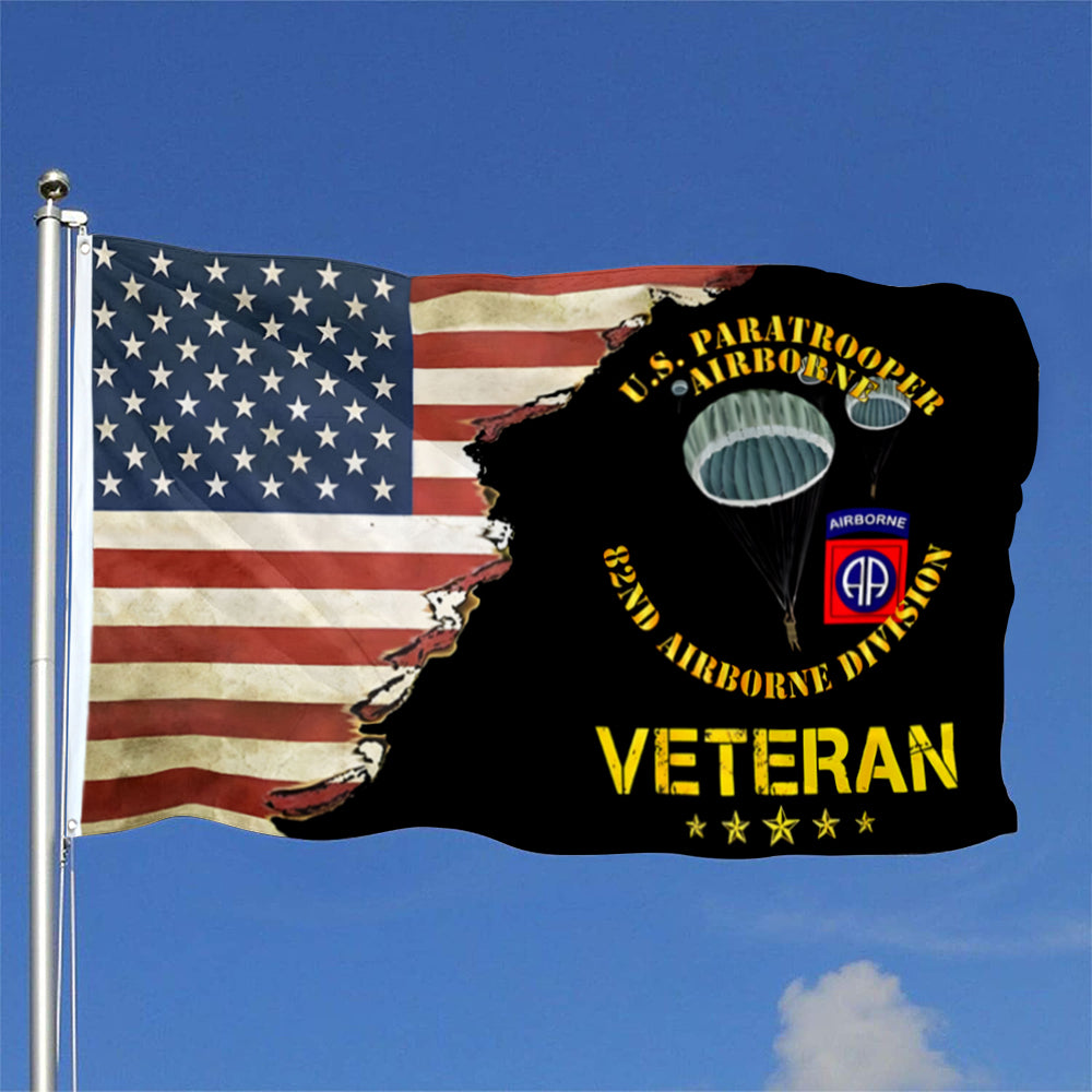 82nd Airborne Division Veteran flag 3x5ft banner man cave