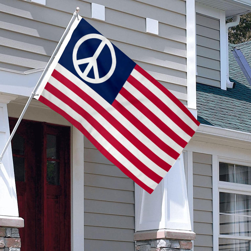 US Peace Sign flag 3x5ft banner man cave