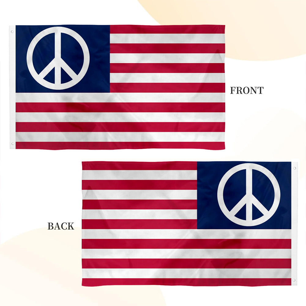 US Peace Sign flag 3x5ft banner man cave