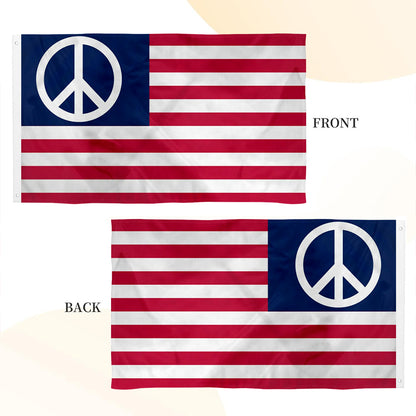 US Peace Sign flag 3x5ft banner man cave