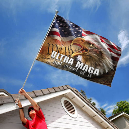 Ultra Maga and Proud of It We The People Eagle flag 3x5ft banner man cave