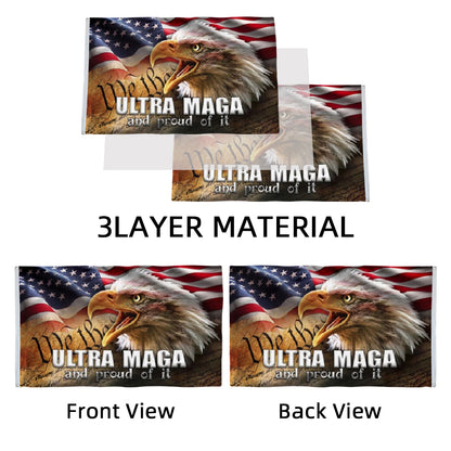 Ultra Maga and Proud of It We The People Eagle flag 3x5ft banner man cave