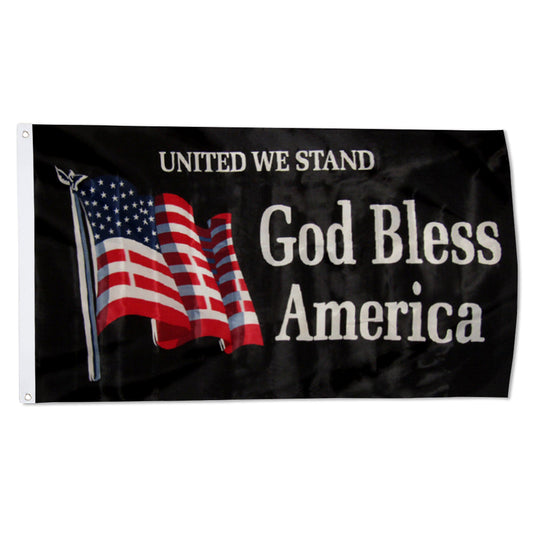 United We Stand God Bless America flag 3x5ft banner man cave