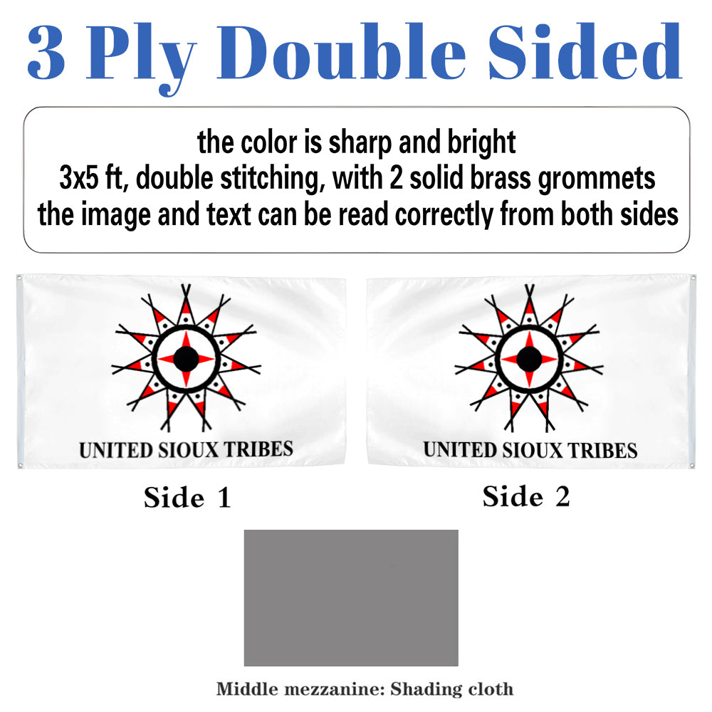 United Sioux Tribes flag 3x5ft banner man cave