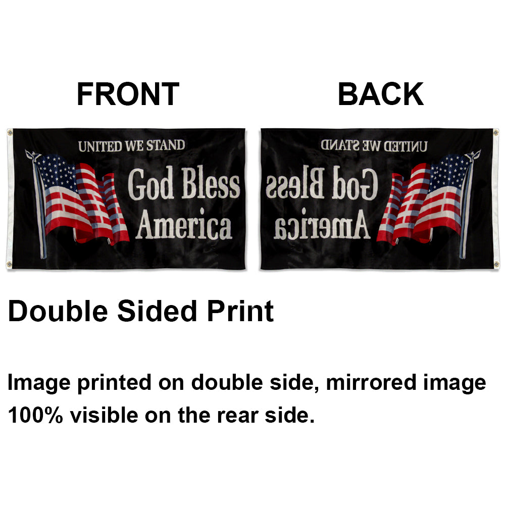 United We Stand God Bless America flag 3x5ft banner man cave