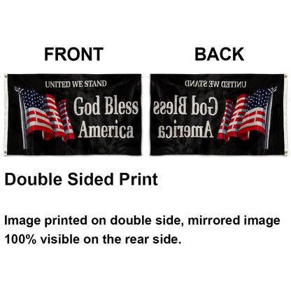 United We Stand God Bless America flag 3x5ft banner man cave