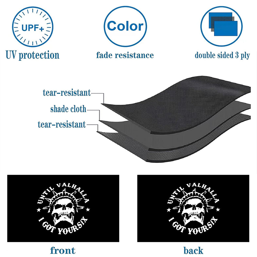 "Until Valhalla / I Got Your Six" Edgy Theme flag 3x5ft banner man cave