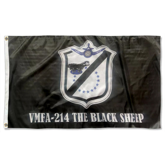 VFMA-214 , The Black Sheep flag 3x5ft banner man cave