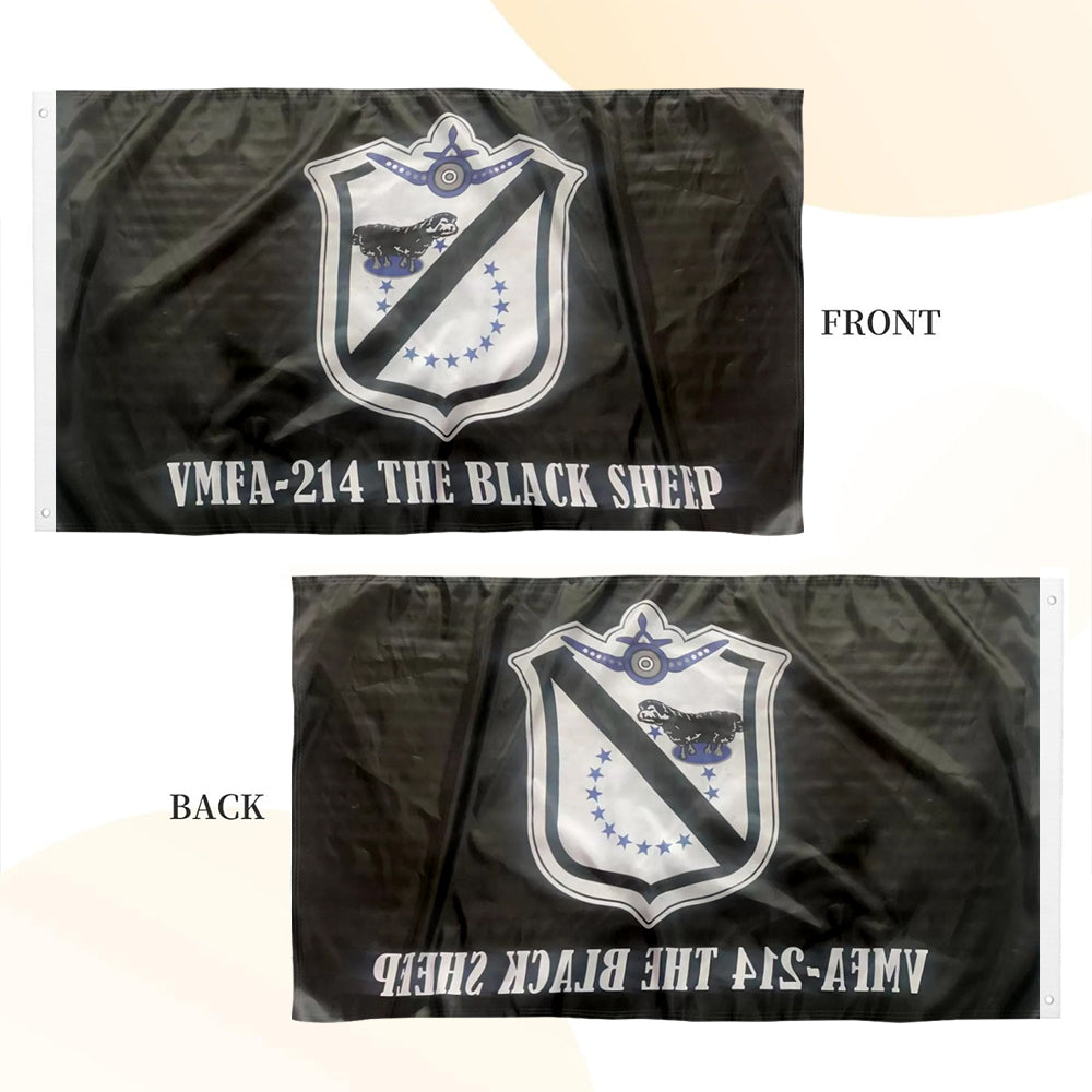 VFMA-214 , The Black Sheep flag 3x5ft banner man cave
