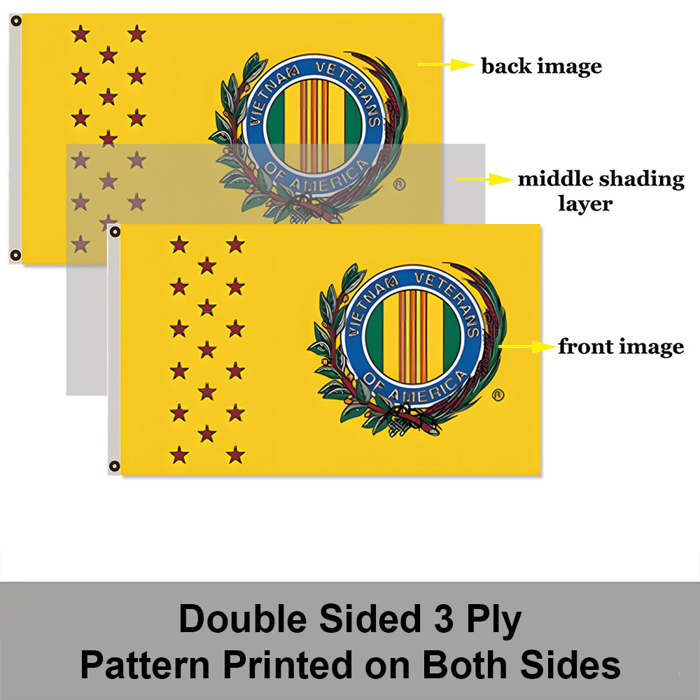 Vietnam Veterans flag 3x5ft banner man cave
