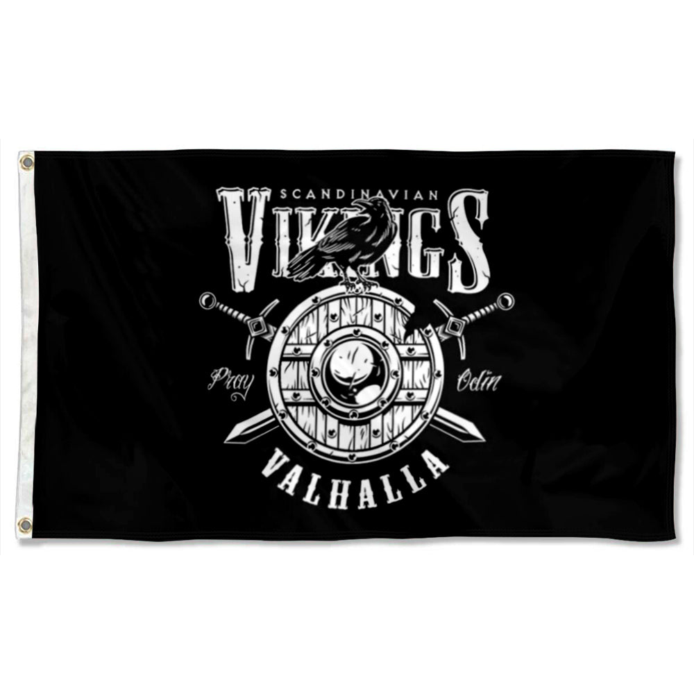 Valhalla Vikings flag 3x5ft banner man cave