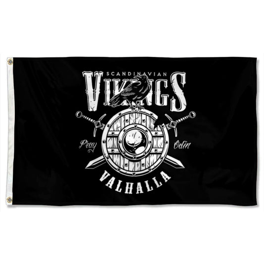 Valhalla Vikings flag 3x5ft banner man cave