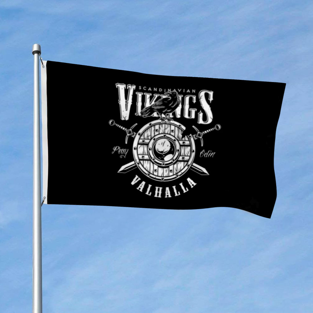 Valhalla Vikings flag 3x5ft banner man cave