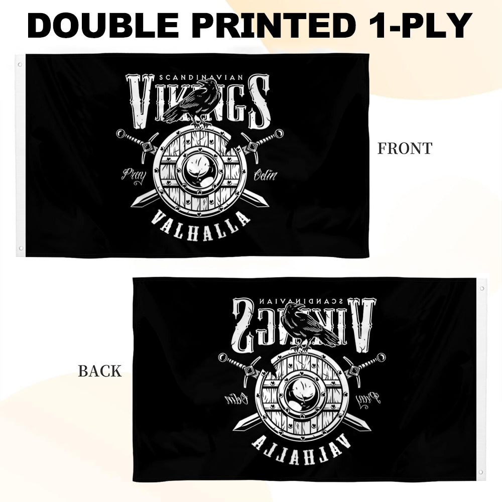 Valhalla Vikings flag 3x5ft banner man cave