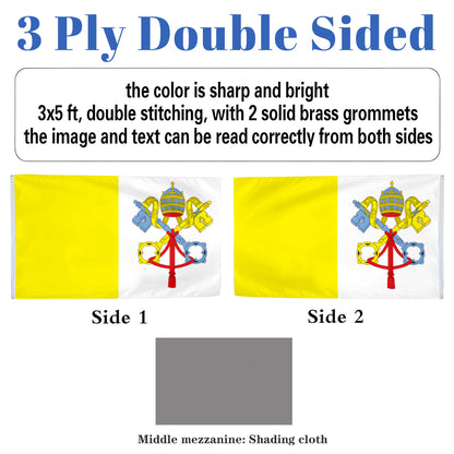 Vatican City flag 3x5ft banner man cave