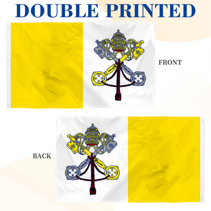 Vatican City flag 3x5ft banner man cave 3