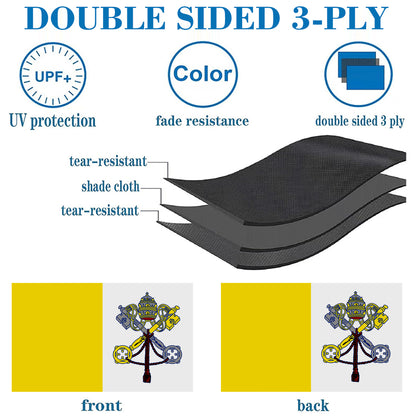 Vatican City flag 3x5ft banner man cave 3