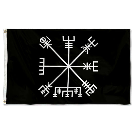 Vegvisir Viking flag 3x5ft banner man cave