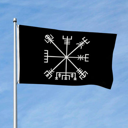 Vegvisir Viking flag 3x5ft banner man cave