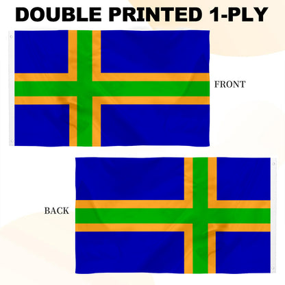 Vendsyssel, Denmark flag 3x5ft banner man cave