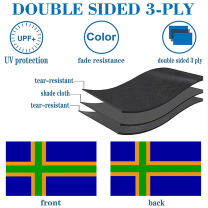 Vendsyssel, Denmark flag 3x5ft banner man cave