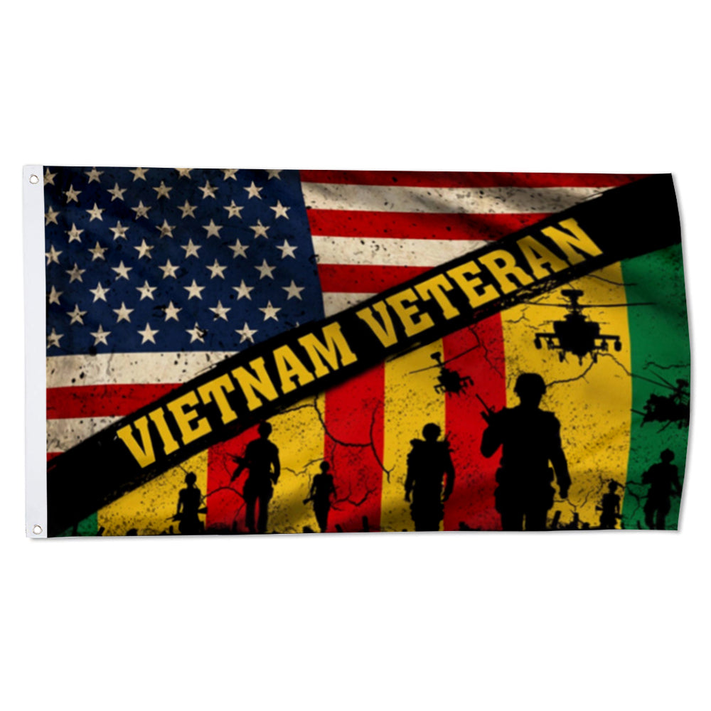 Vietnam Veteran Proud America Eagle United States flag 3x5ft banner man cave