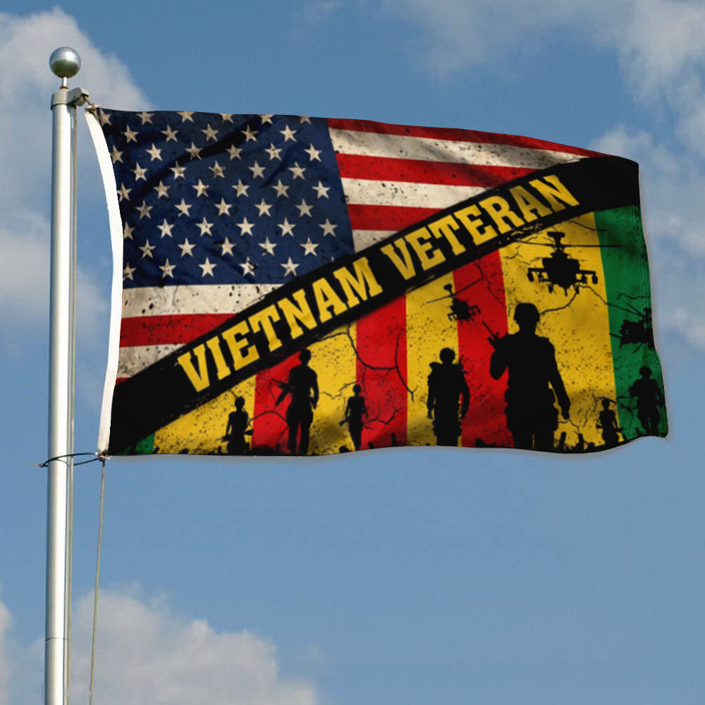 Vietnam Veteran Proud America Eagle United States flag 3x5ft banner man cave