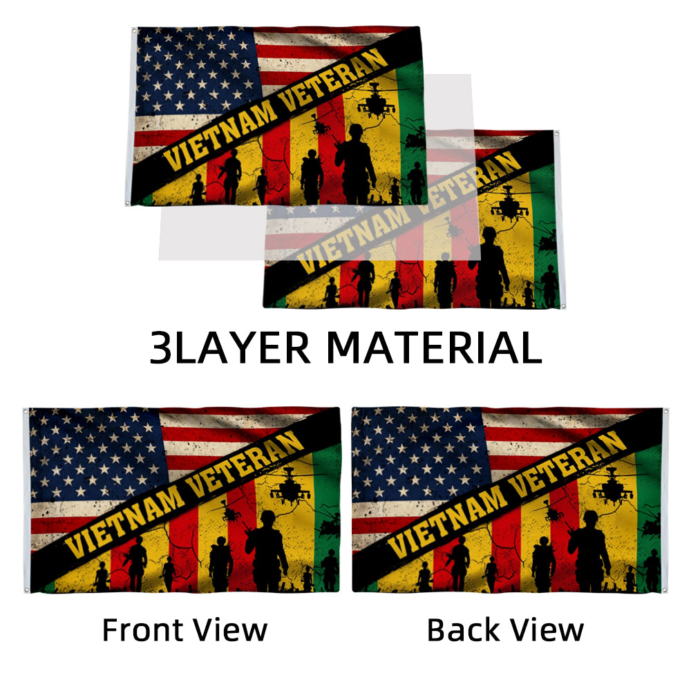 Vietnam Veteran Proud America Eagle United States flag 3x5ft banner man cave