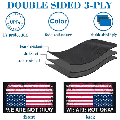 Vintage We Are Not Okay Anti Trump Resistance Upside Down American flag 3x5ft banner man cave