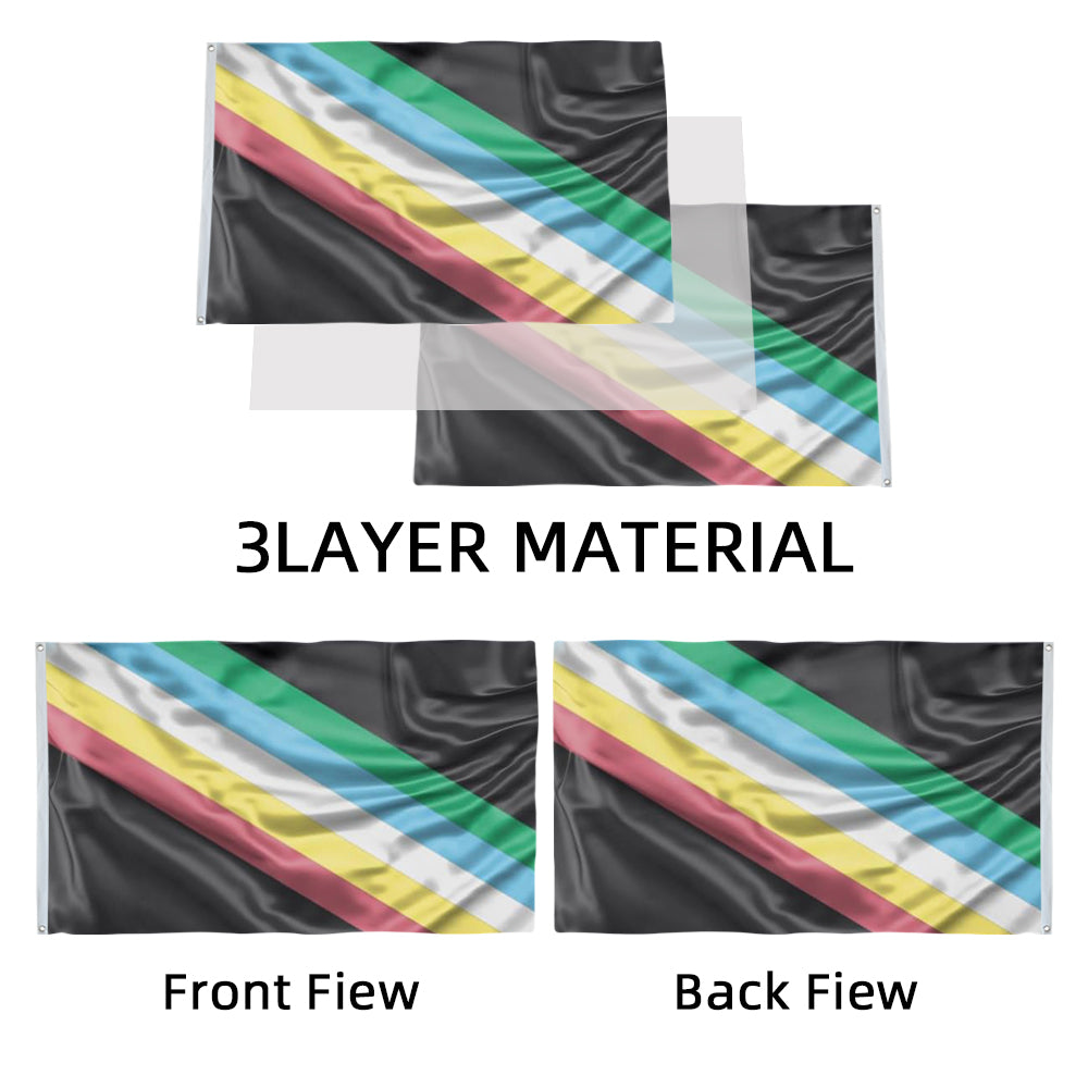 Visually Safe Disability Pride flag 3x5ft banner man cave