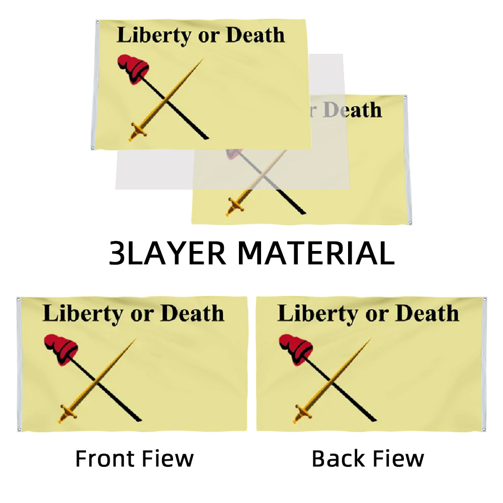 White Plains Liberty of Death Revolutionary War flag 3x5ft banner man cave