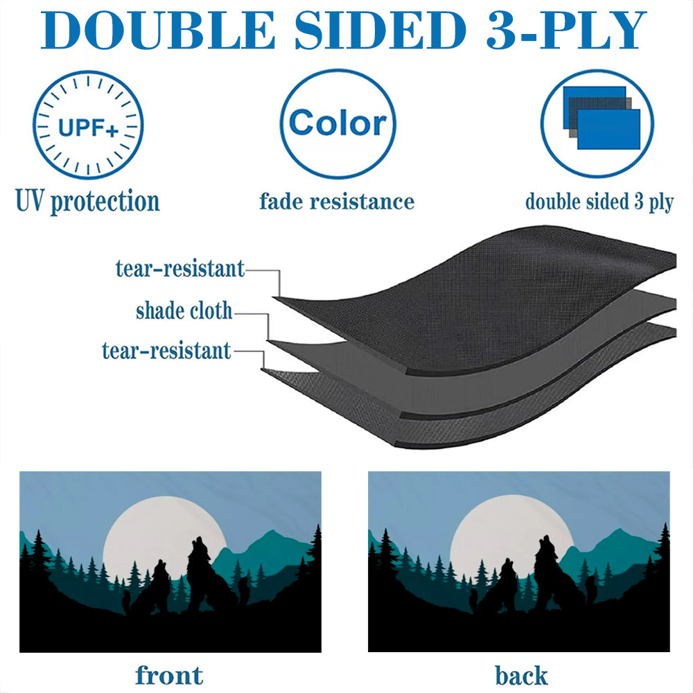 Wolf Silhouette flag 3x5ft banner man cave