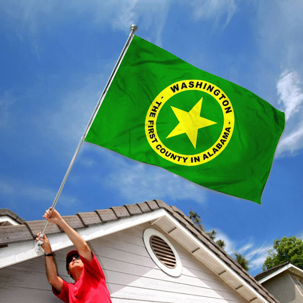 Washington County, Alabama Theme Flag: 3x5ft Man Cave American County Culture-Style Banner