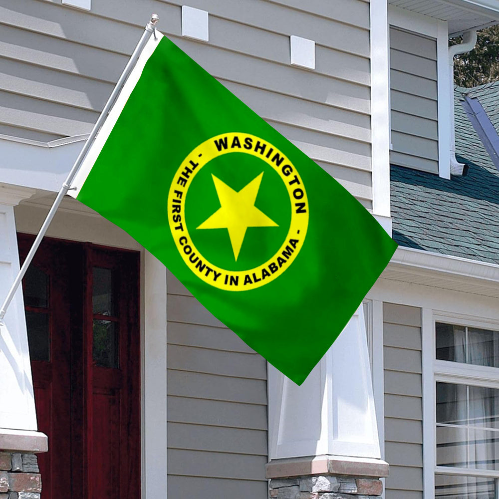 Washington County, Alabama Theme Flag: 3x5ft Man Cave American County Culture-Style Banner