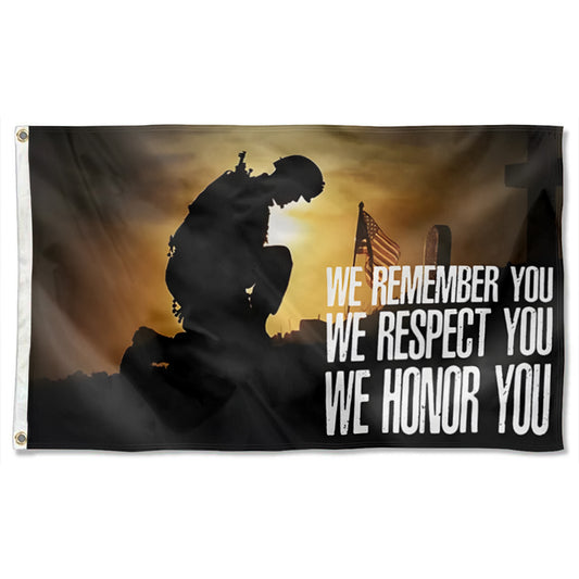 We Honor You Military Patriotic flag 3x5ft banner man cave