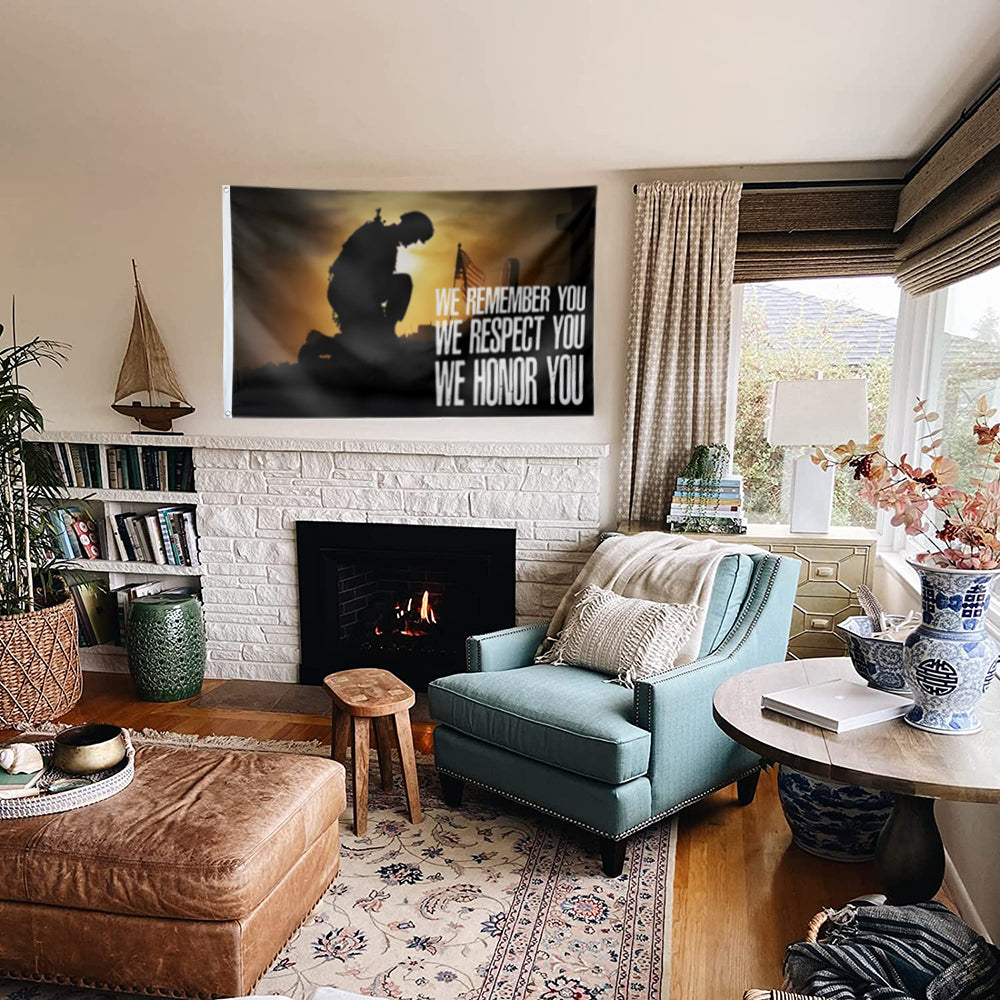 We Honor You Military Patriotic flag 3x5ft banner man cave