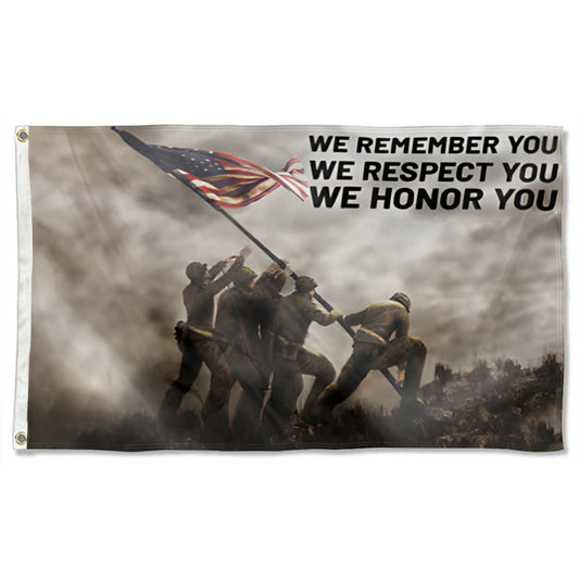 We Remember, We Honor You Military Patriotic flag 3x5ft banner man cave