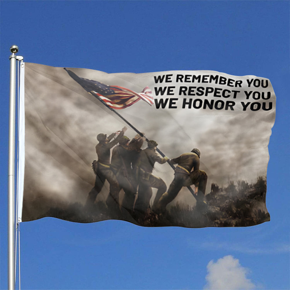 We Remember, We Honor You Military Patriotic flag 3x5ft banner man cave