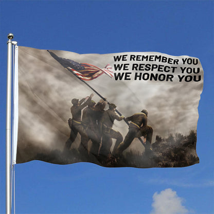 We Remember, We Honor You Military Patriotic flag 3x5ft banner man cave