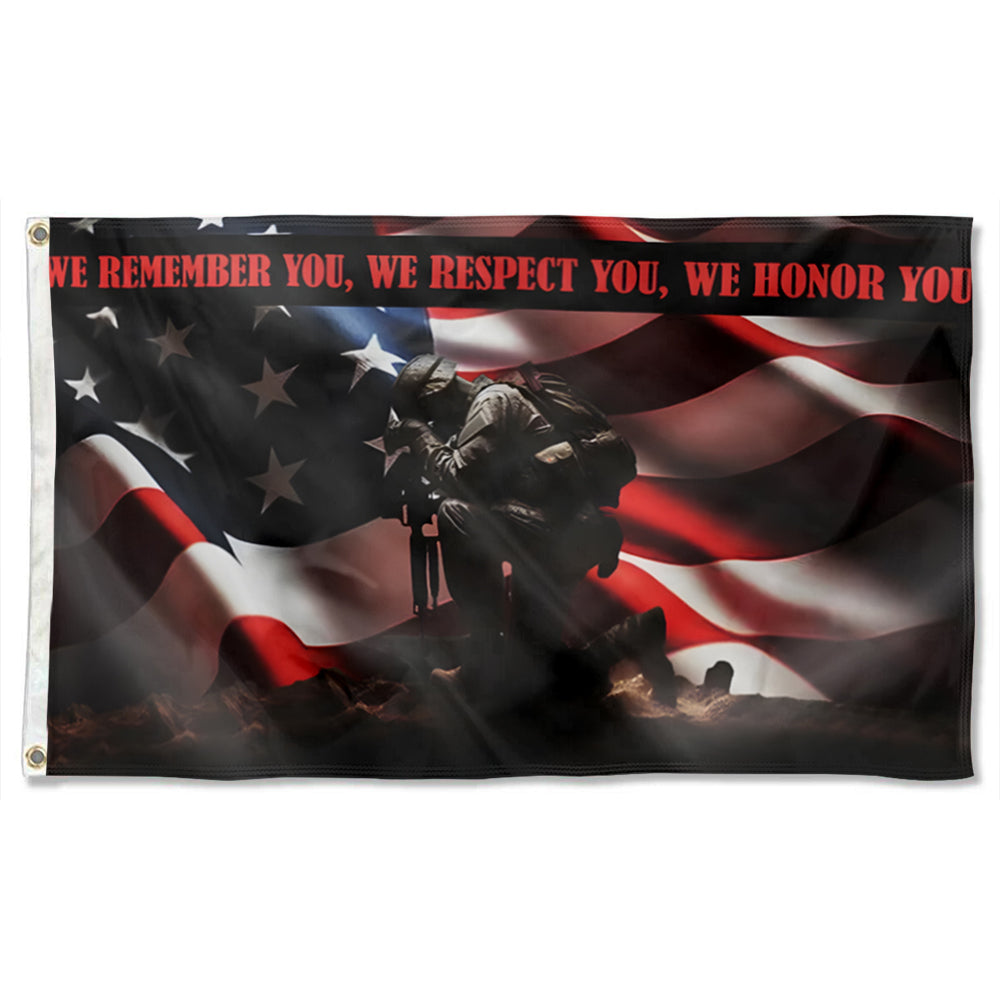 We Respect You Military Patriotic flag 3x5ft banner man cave