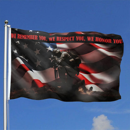 We Respect You Military Patriotic flag 3x5ft banner man cave