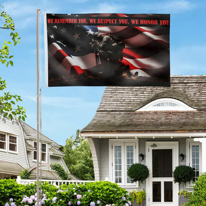We Respect You Military Patriotic flag 3x5ft banner man cave