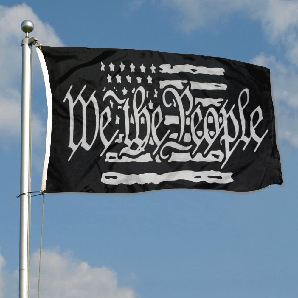 We The People WTP Blackout USA flag 3x5ft banner man cave