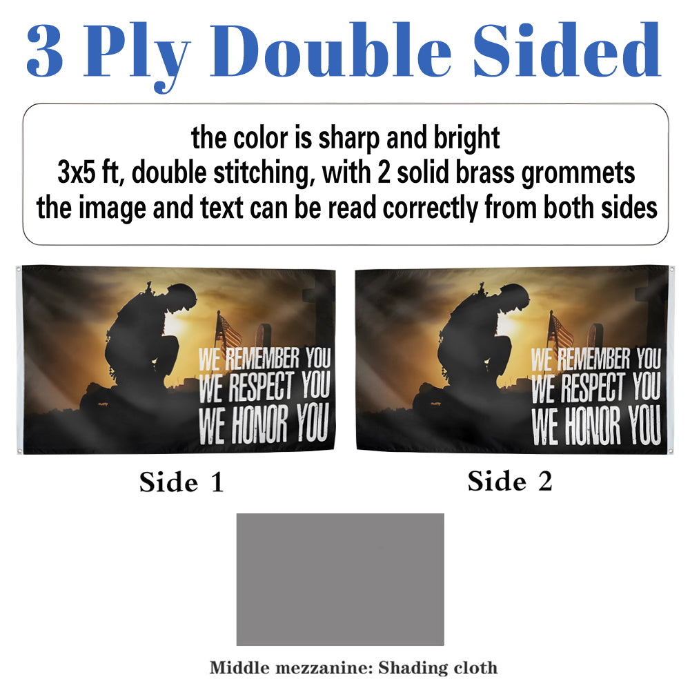 We Honor You Military Patriotic flag 3x5ft banner man cave