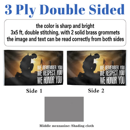 We Honor You Military Patriotic flag 3x5ft banner man cave