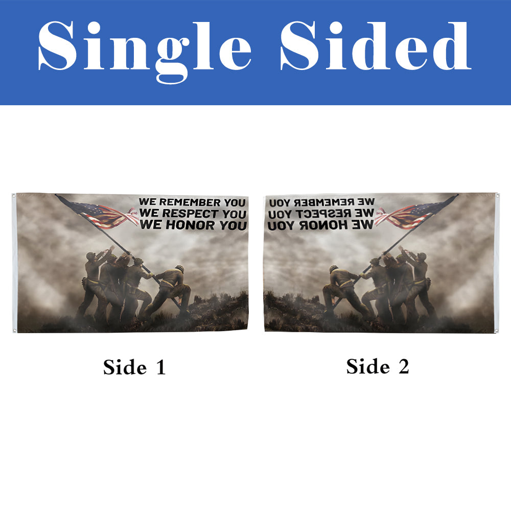 We Remember, We Honor You Military Patriotic flag 3x5ft banner man cave