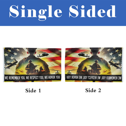 We Remember You, We Respect You Military flag 3x5ft banner man cave