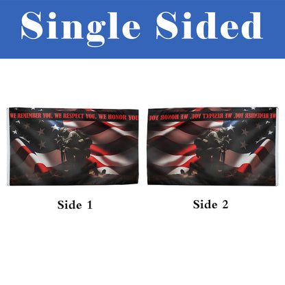 We Respect You Military Patriotic flag 3x5ft banner man cave